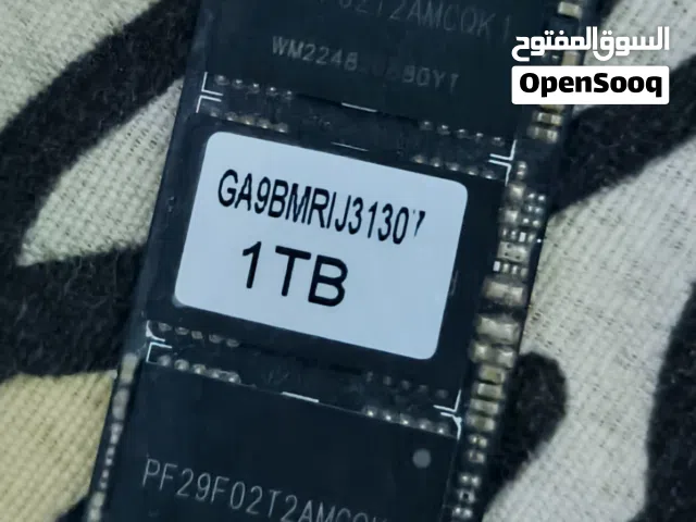 للبيع أو تبديل قرص تخزين M.2 NVMe SSD السعة: 1TB المقاس: 2280 (يركب للـ PC واللابتوب) الحالة: (جديد)
