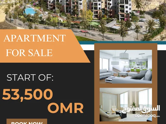 60m2 Studio Apartments for Sale in Muscat Barr al Jissah