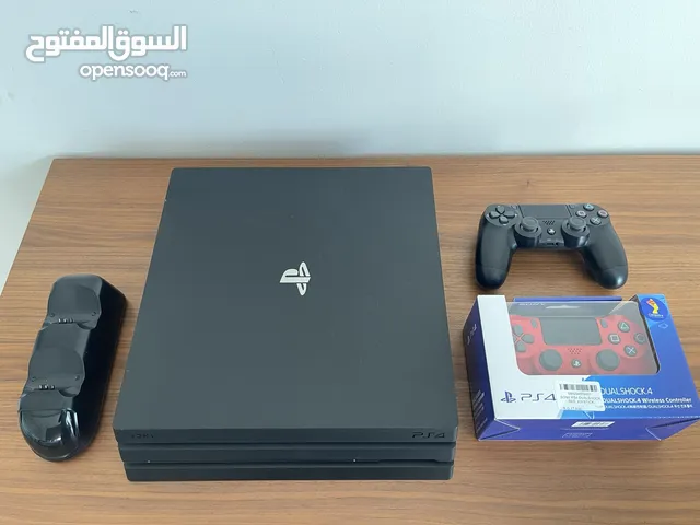 PlayStation 4 pro with accessories.