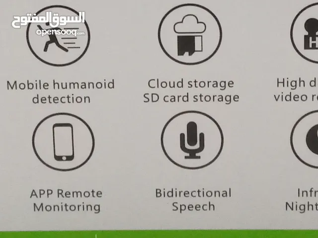 كيمرات مراقبه داخاليه وخارجيه تعمل بنظام الطاقه الشمسيه والواي فاي مزوده ببطاقه سم كارد
