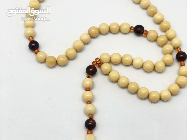 Amber Christian Beads with Pendant Cross