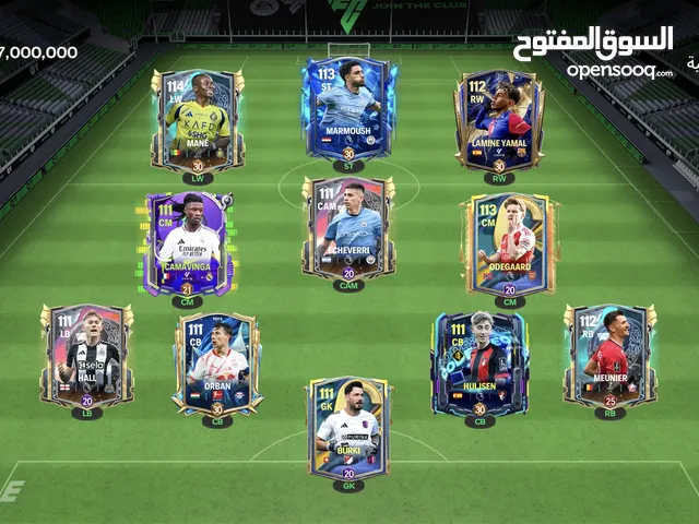 حساب FC25 الإجمالي 113 بسعر 75 شيكل فقط