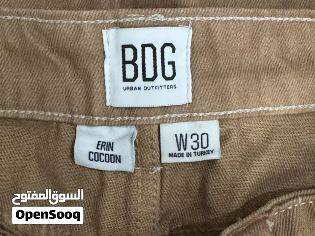 Authentic BDG Eric Cocoon Graphic Denim Pants – Brown & White – W30 – Made in Turkey