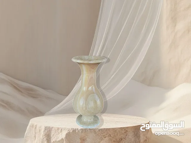 Handmade Marble Stone Vase – Elegant & Unique/ مزهرية رخامية يدوية الصنع – أنيقة وفريدة