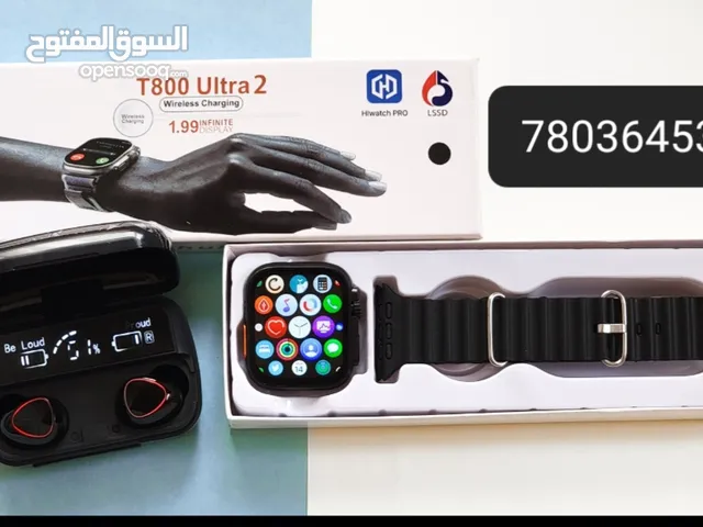سماعات بلوتوث جديده لمس شكل انيق مع  ساعه T800الترا جديده