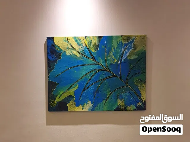 لوحه فنيه كانفاس مرسومه باليد لديكور و الجمال