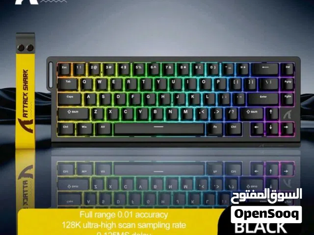 لوحة مفاتيح ألعاب سريعة جدًا ATTACK SHARK X68 HE 8000 هرتز، زمن استجابة 0.01 مللي ثانية،