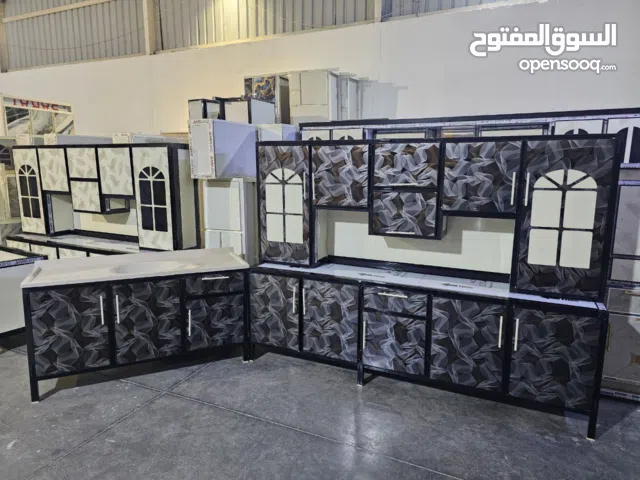 كاونتر مع ملحق مترين ونص مع سنك متر ونص المغسلة مرمر الالمنيوم