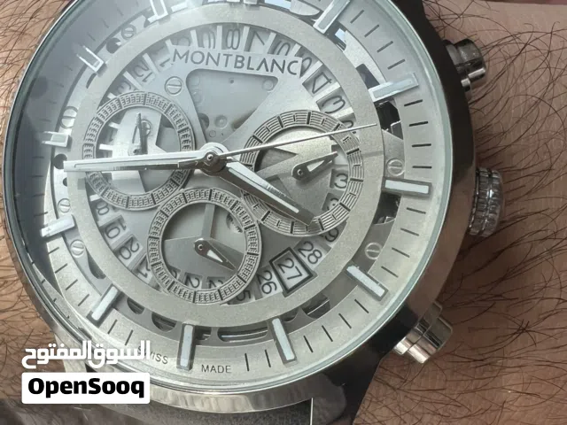 ساعة يد رجالية راقية جداً ومميزة من MONTBLANK الألمانية وصناعة سويسرية بجودة عالية جداً luxury watch