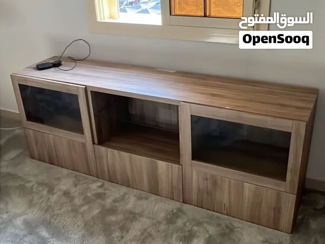 مكتبة تلفزيون  ورف واقف خشب