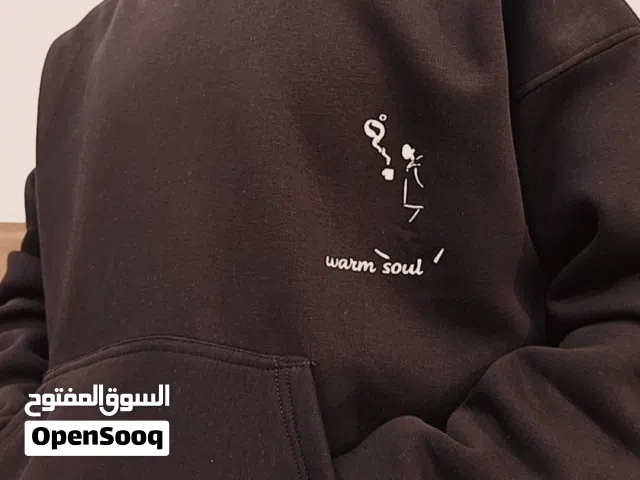 هودي اسود قطن 100٪