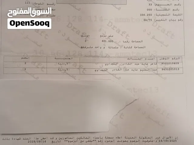 Commercial Land for Sale in Amman Jabal Al-Jofah