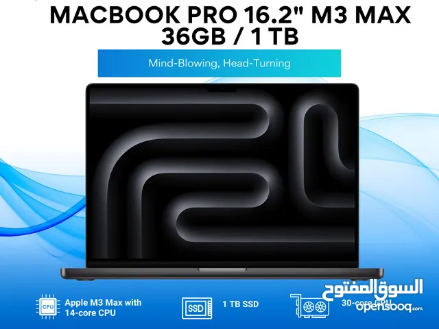 Macbook Pro 16.2" M3 Max 48GB/1TB/ماك بوك برو 16.2" M3Max