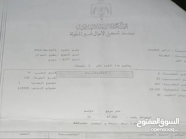 ارض للبيع مساحة الأرض 11دنم بسعر َمغري