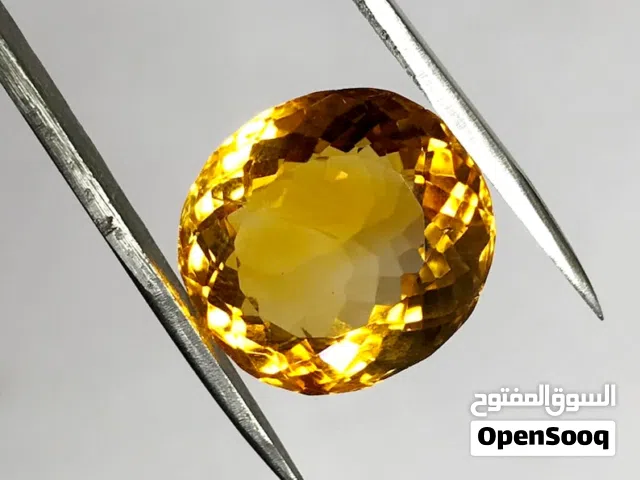 حجر سترين أصفر برازيلي طبيعي مع فحص المختبر natural brazilian yellow citrine with lab test prove