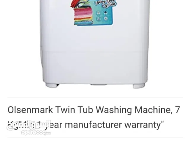 غسالة نصف اوتوماتيك 7كيلو صافي استعمال خفيف مثل الجديد البيع لحاجة السفر