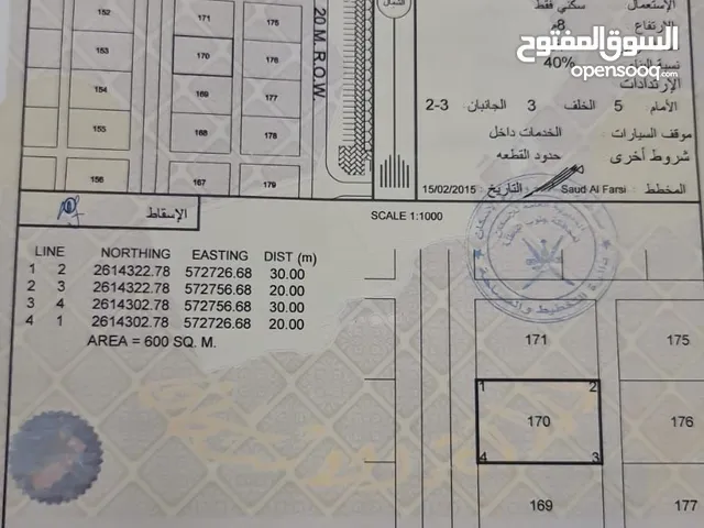 Residential Land for Sale in Al Batinah Barka