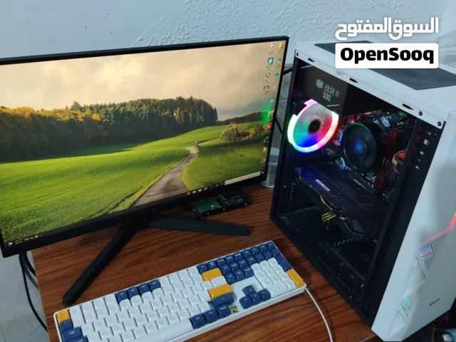 حاسبه pc كامله مابيه اي نقص شاشه سامسونك 75هرتز كيس كيبورد ماوس مواصفات بصور سعره 550 الف
