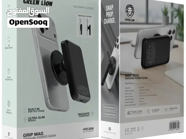 باور بانك ماچ سيف من جرين ليون بقوة 5000mAh ضمان لمدة سنة