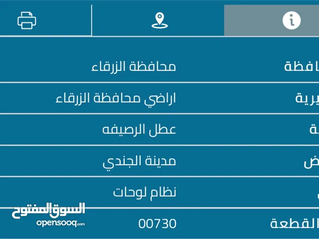 قطعة أرض مميزة جداً على شارعين / 8 دونمات / للبيع من المالك مباشرة الزرقاء - حي الجندي