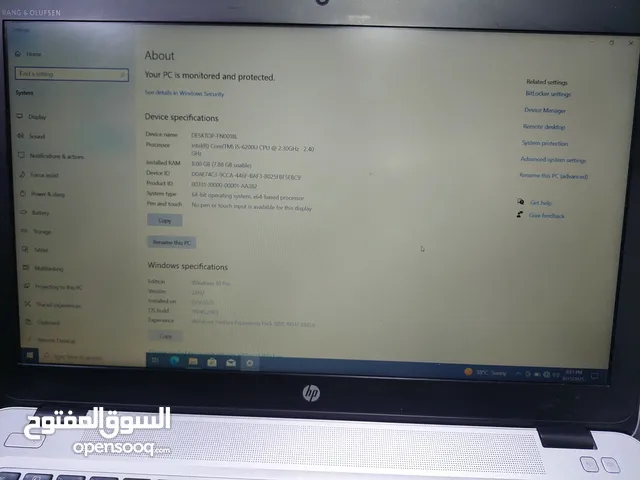 Used laptop no any issue HP Elitbook Core i5 6th Generation Ram 8 gb SSD 256 gb Installed Microsof