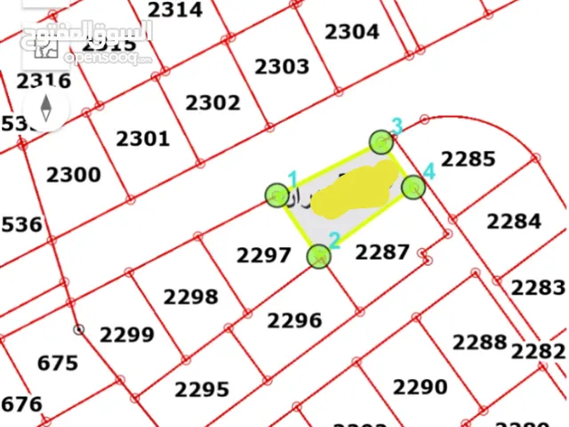 قطعة الأرض مساحة 750 متر على شارعين حوض المقرن من المالك