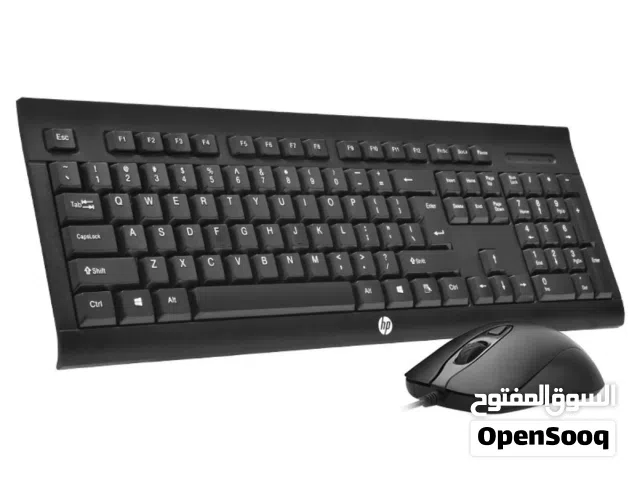 ماوس + كيبورد اتش بي اصلي سلكي ديسكتوب HP KM100 DESKTOP WIRED MOUSE & KEYBOARD USB