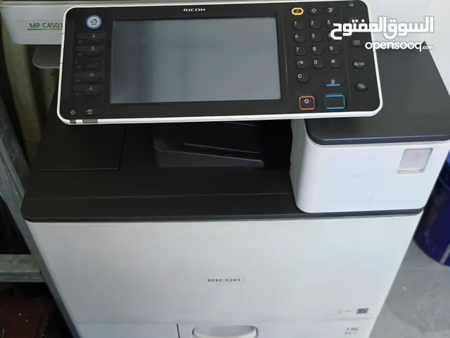 طابعة ريكو mp c4503 مستخدمة نظافة 90 بالمية