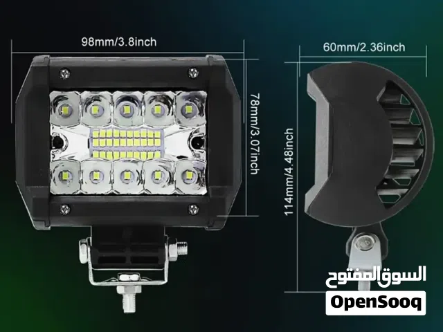10.16 cm 60W LED Light Bars - Super Bright Three-Row Spotlight Combo for Off-road, Pickup, ATV, UTV,