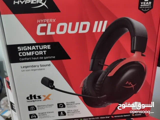 للبيع سماعات Hyper x Cloud 3 سلكية جدد اصليات  جملة أو قطاعي متوفر بطاقة وكاش أو حوالة مصرفية