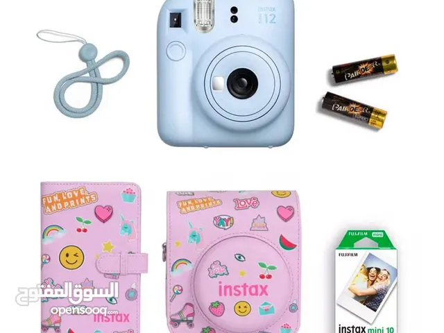 Fujifilm Instax Mini 12 Gift Box Album -Blue كاميرا فورية مع فلم و البوم صور و حقيبة