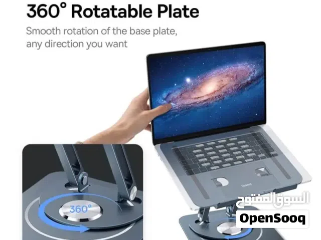 Baseus Rotatable & Foldable Laptop Stand 360° Adjustable Aluminum Laptop Holder Compatible with MacB