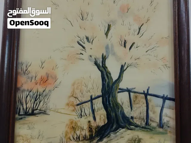 لوحة قديمة باهتة اثرية