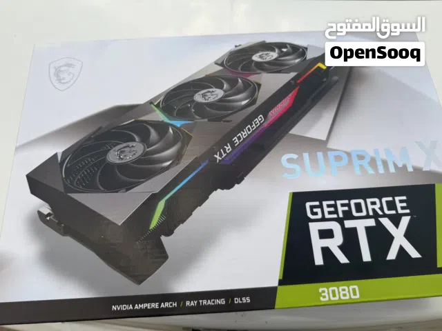 للبيع كرت شاشة 3080 Msi suprim x شبه وكالة مع الكرتون ، السعر نهائي غير قابل للمساومة