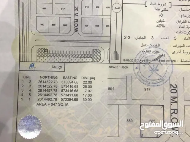 Residential Land for Sale in Al Batinah Barka