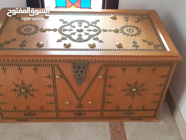 Large antique wood Zanzibar chest with extensive brass studwork
