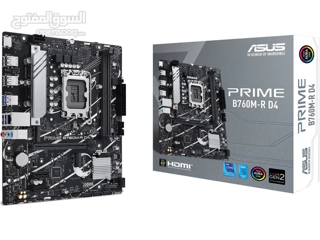 مذربورد ايسوس لمعالجات انتل جيل 12 + 13 + 14 - ASUS PRIME B760M-R D4/DDR4 LGA 1700 MOTHERBOARD