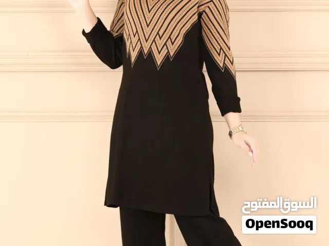 بيجامة صوف تريكو (جملة & مفرق) مقاس واحد 8 ألوان(نقشتين)