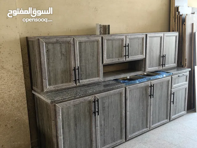 مطابخ المنيوم تفصيل جديد مترين ونص أرضي ومترين ونص علوي مطبخ كامل مكمل واصل راكب