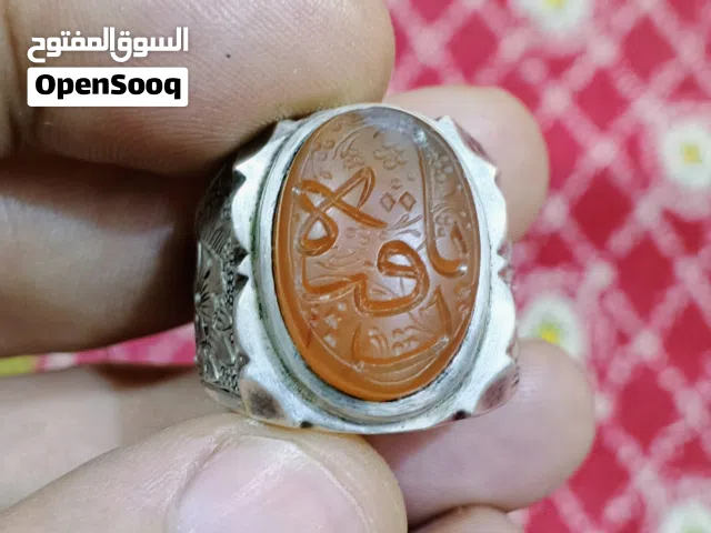 خاتم عقيق يماني مخطوط يا رقية امضاء حسيني صياغه قلم زني