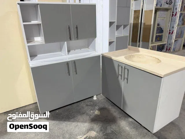 كاونتر متر خشب mdf ارضي وملحق وسنك