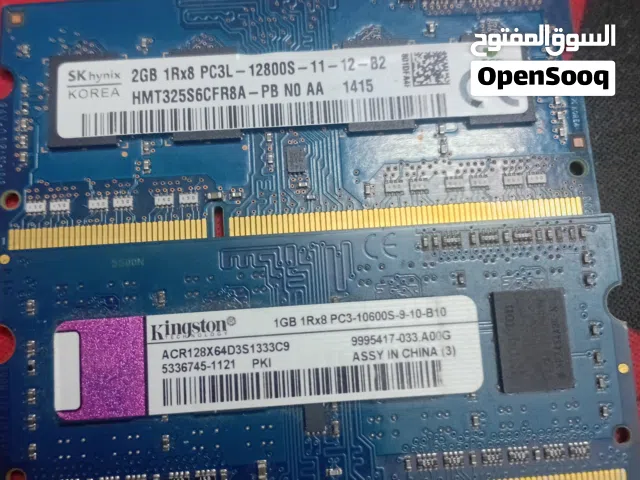 3 GB ram ddr3 , intel i3-3120M معالج كور اي 3 و رامات 3 غيغا