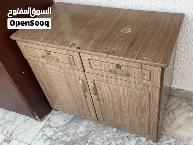 Wooden 2-Door Storage Cabinet with Drawers - Used
