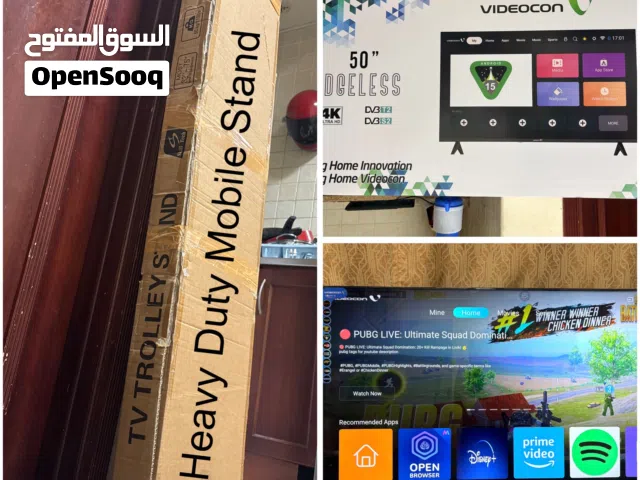 Videocon 50 4K Ultra HD Android Smart TV + Heavy Duty Mobile TV Stand