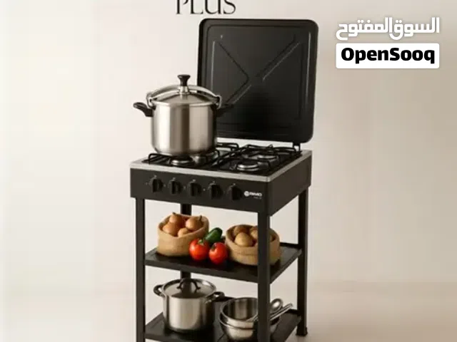 موقد غاز Primo Plus PR619 تصميم متين مع 4 شعلات مطلية بالمينا
