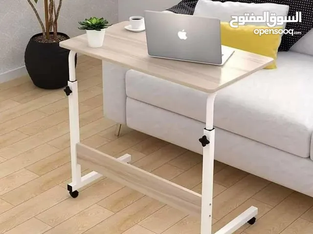 طاولة لابتوب 60*40 ارتفاع قابل للتعديل خشب ومعدن متعددة الاستخدام