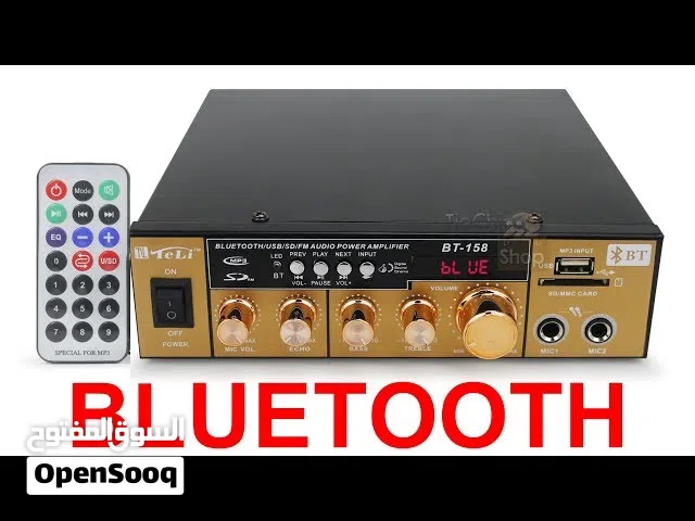 امبليفاير  Stereo Audio Amplifier 2 Channels Bluetooth USB SD MP3 Karaoke bt-158