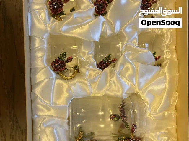 Glass decorated tea set