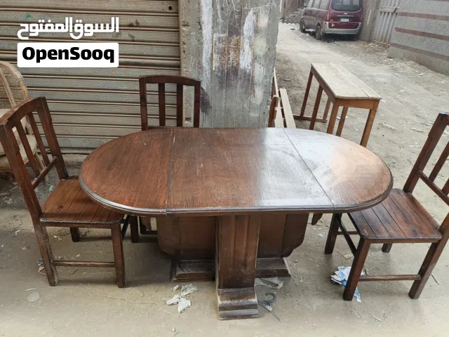 سفره 6 كراسي خشب موسكي بتتفتح وتتقفل حسب المقاس