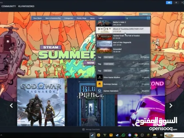 حساب Steam نظيف وجديد فيه وقاد اوف وار و شبح توسيشما وريدد